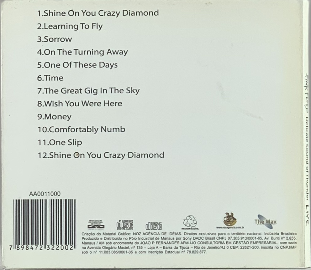 Pink Floyd – Shine On Live (CD usado) | Tracks Rio